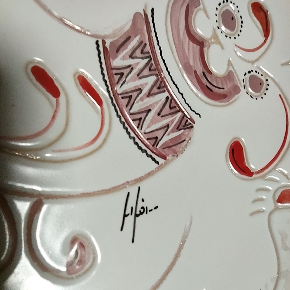 Ceramiche Loi - Lino Loi Handmade Pottery - Dorgali Sardegna - Pink Plate... - Picture 3 of 6